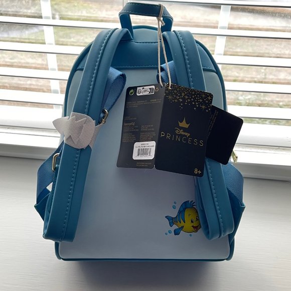 Loungefly Disney Ariel Stained Glass Backpack New - Picture 6 of 10